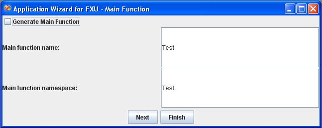 pplication Wizard - main function