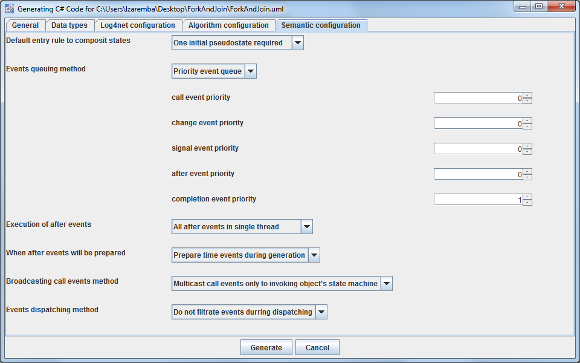 FXU 4.0 Generator - UML sematic variants